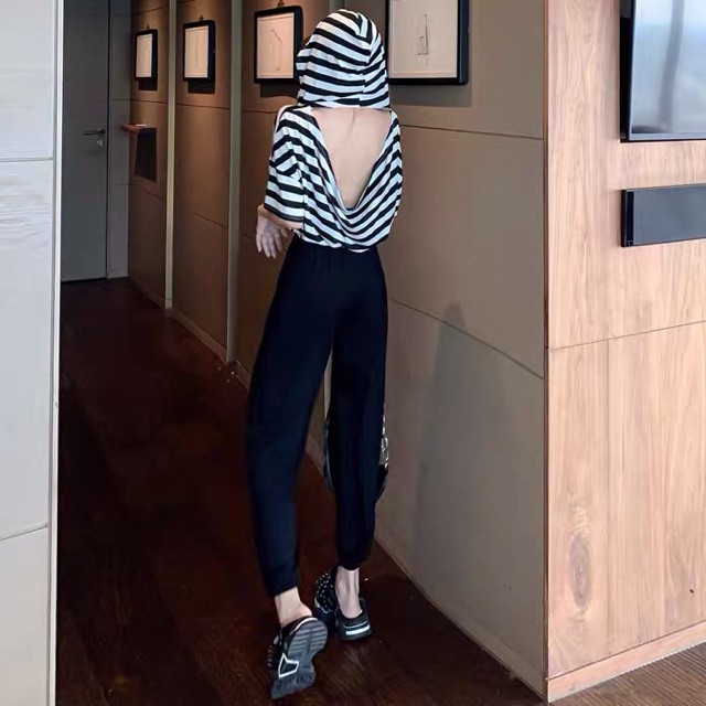 sét áo hode mũ hở lưng quần chun bo gấu