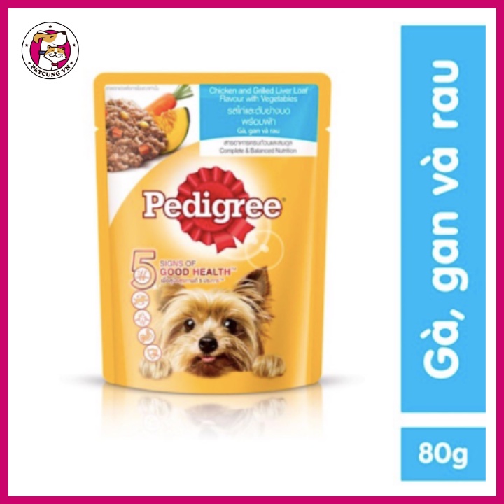 Pate Pedigree cho chó con vị gà và rau củ