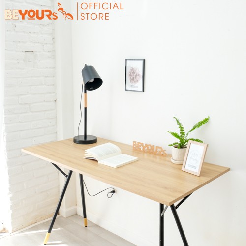 Bàn Làm Việc Gỗ Chân Sắt BEYOURs Simple Table Chắc Chắn Thông Minh - Dễ Dàng Lắp Ráp - Nội Thất Phòng Làm Việc