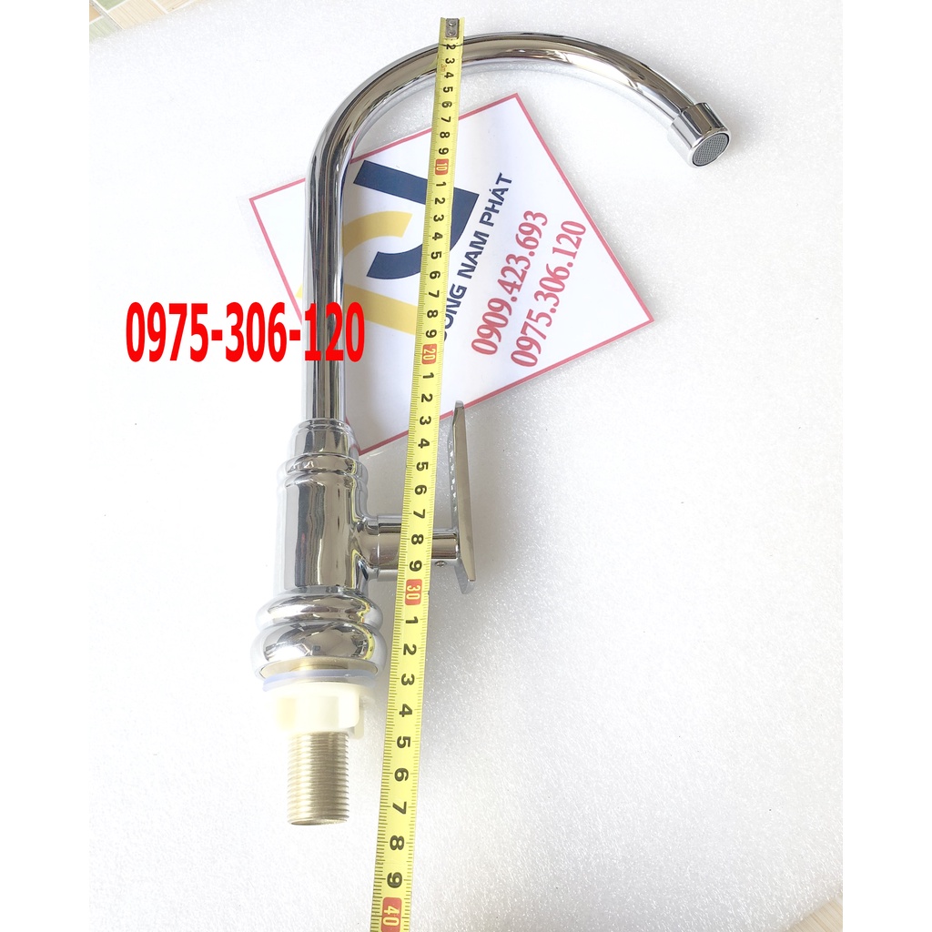 [HCM][VÒI ĐÚC-SÁNG BÓNG] Vòi Rửa Chén Bát Lạnh đồng thau mạ crom vòi quay được 2 hộc chậu N5008 vòi chén si tay bằng