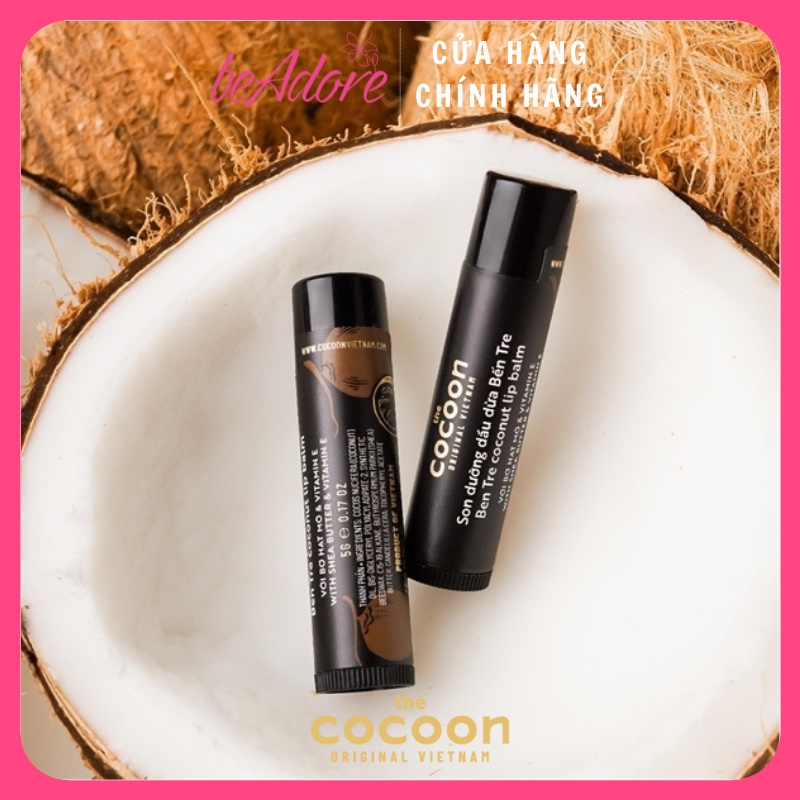 Son dưỡng môi chiết xuất dầu dừa Bến Tre Cocoon 5g