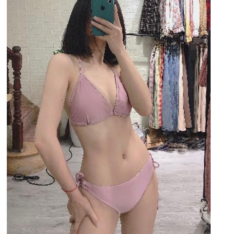 Bikini hai mảnh tam giác hồng sexy đẹp mặc đi biển | BigBuy360 - bigbuy360.vn