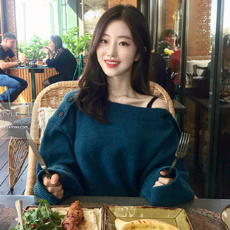 [ORDER TAOBAO/TMALL 030 ] Áo Len Cổ Lửng Cúc Vai Change Nhiều Style