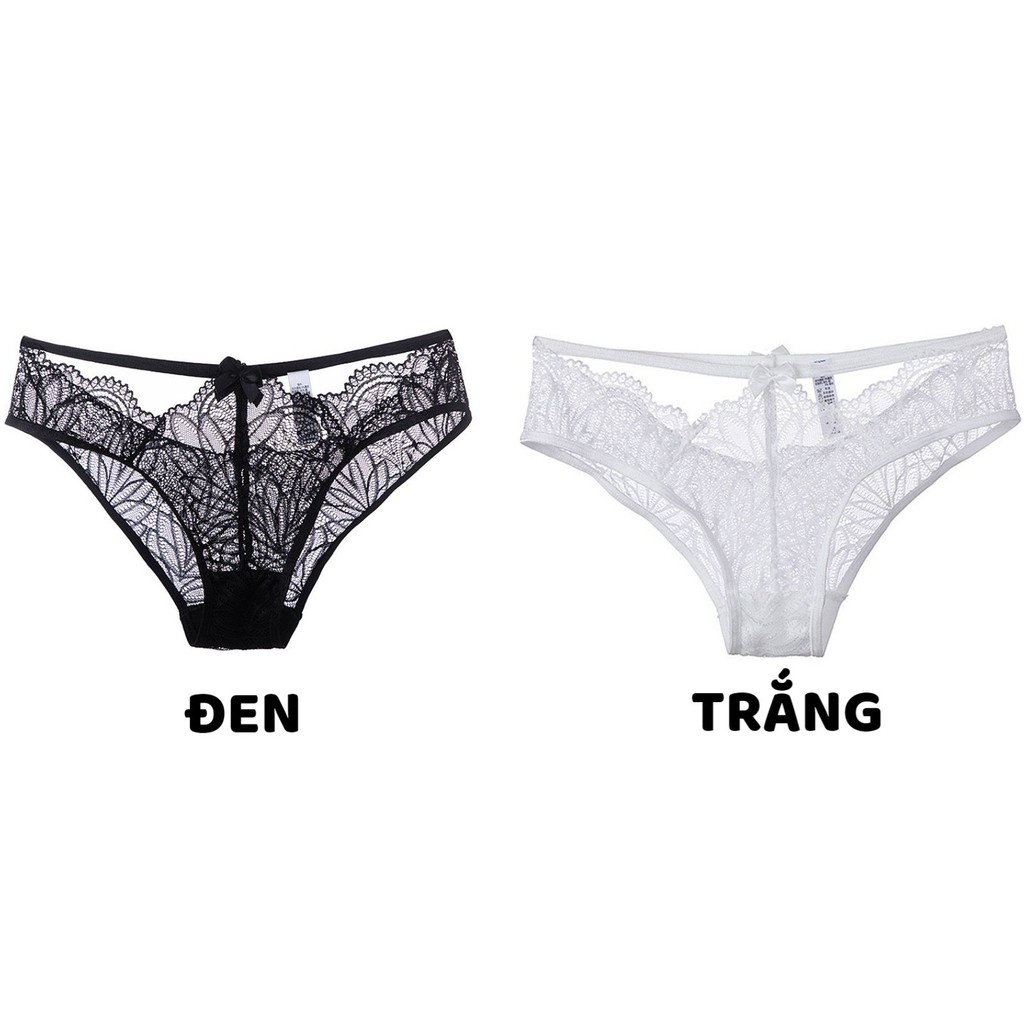Quần Lót Ren Nữ Sexy cao cấp mềm mại cạp chữ T đính nơ cá tính sexy mẫu R55