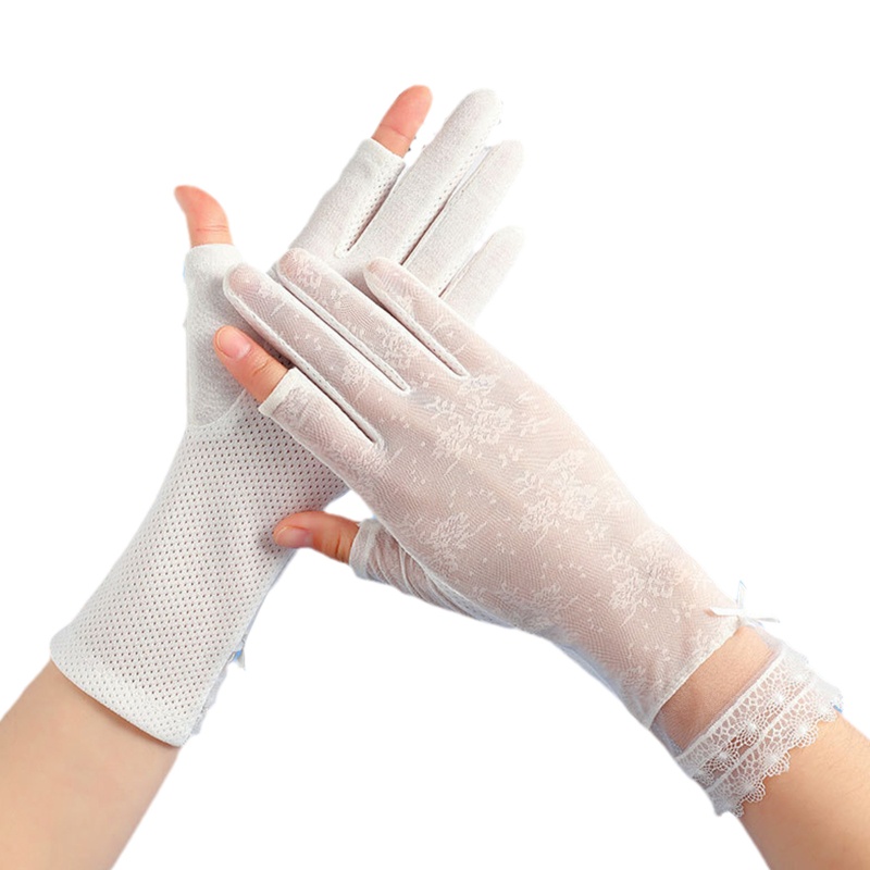 Găng Tay Ren Hở Ngón Thoáng Khí Gợi Cảm Cho Nữ