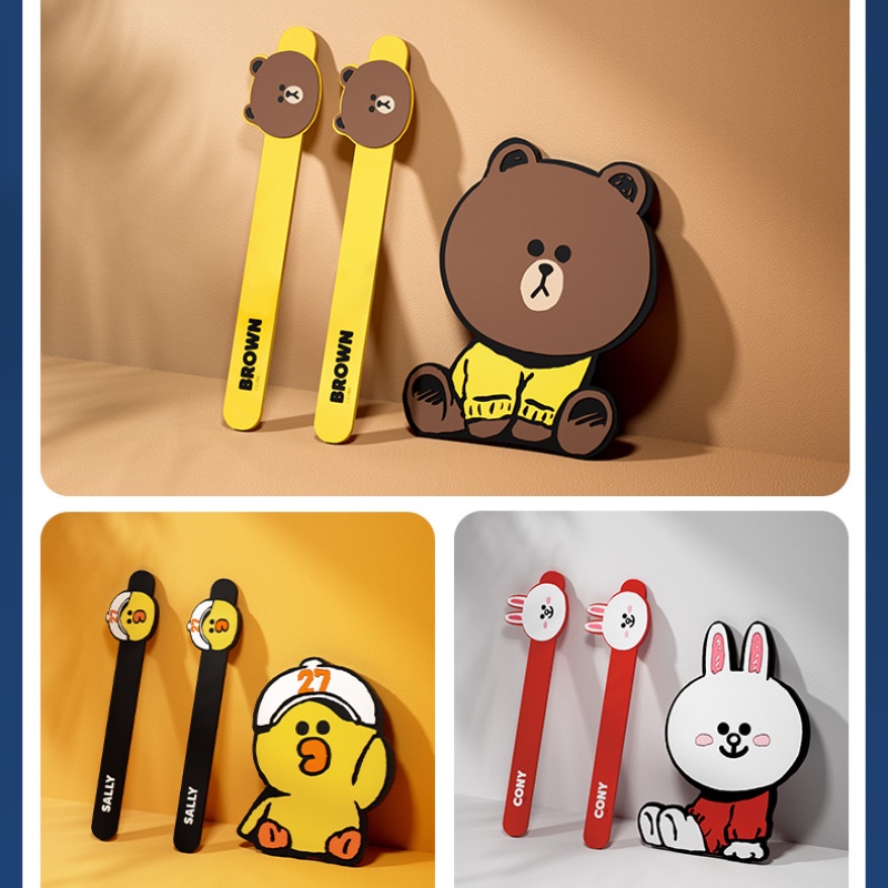 Line Friends Miếng Dán Bảo Vệ Gương Chiếu Hậu Xe Hơi Chống Va Chạm/Va Đập Họa Tiết Hoạt Hình Dễ Thương