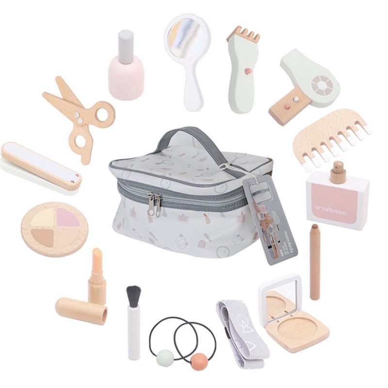 Bộ trang điểm nunukids  bằng gỗ siêu xinh cho bé yêu - Bond Kids