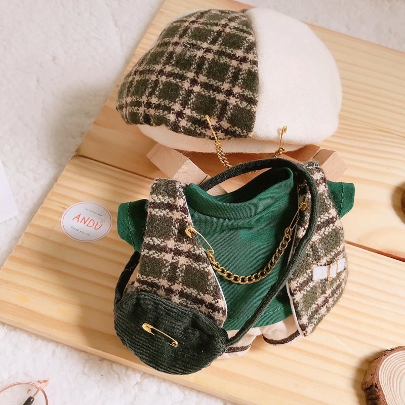 Set Green ANDU - outfit doll 15-20cm quần áo cho búp bê Hàn Quốc