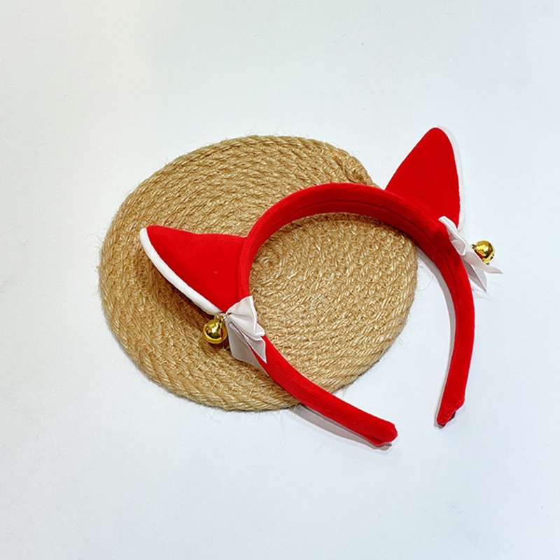 Flgo Băng Đô Tai Cáo Dễ Thương Có Chuông Trang Trí Rửa Mặt / Tắm Cho Nữ