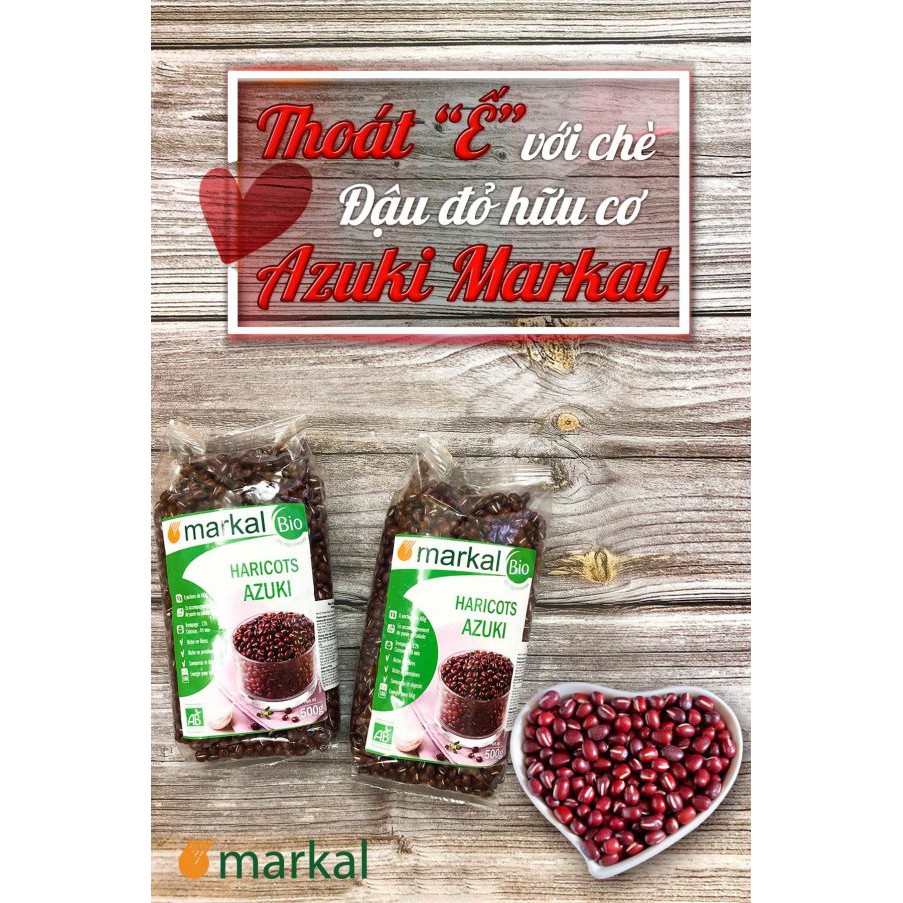 Đậu đỏ Azuki hữu cơ Markal - 500gr