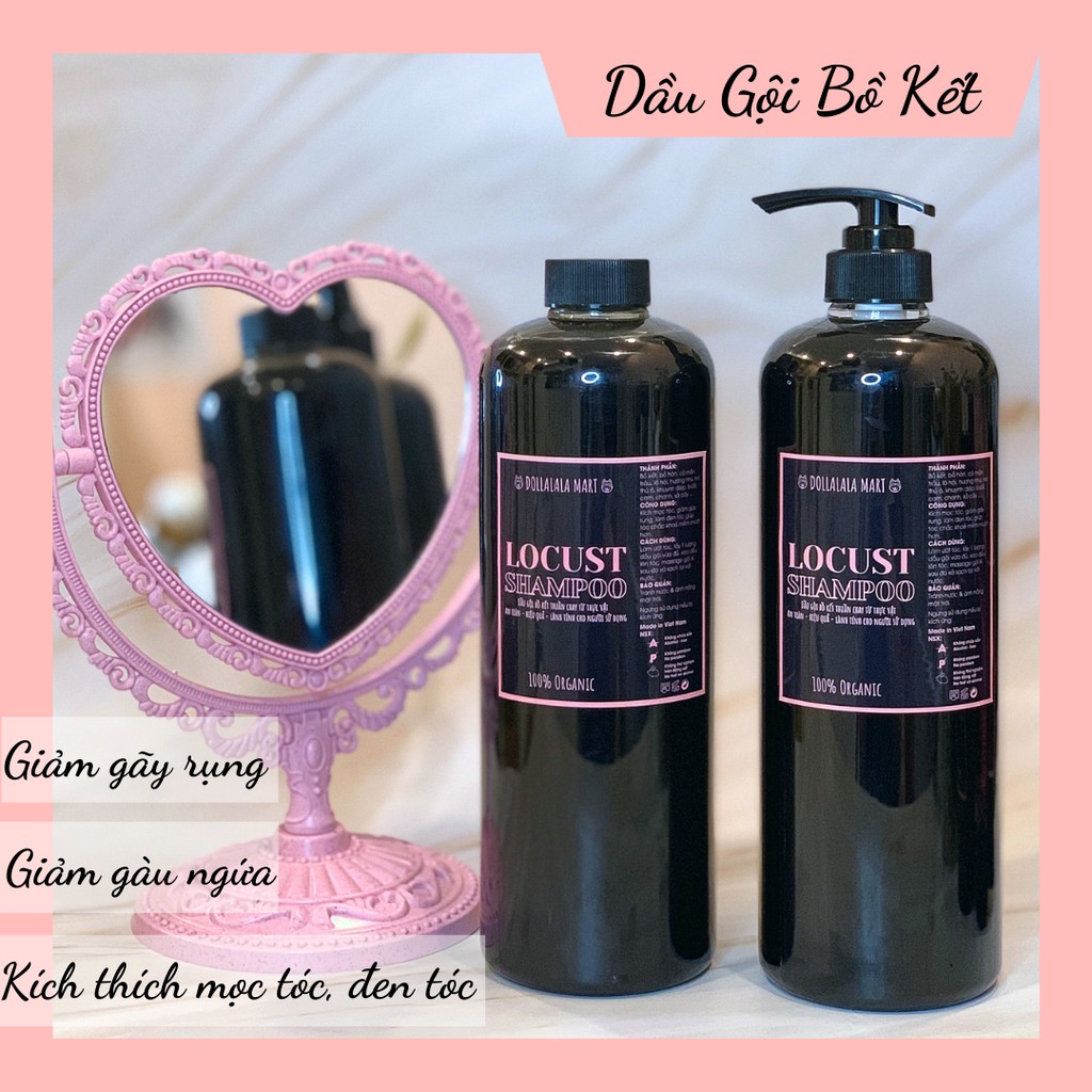 Dầu Gội Bồ Kết Thuần Chay Cô Đặc Giúp Giảm Gãy Rụng Và Kích Mọc Tóc - Dollalala Mart