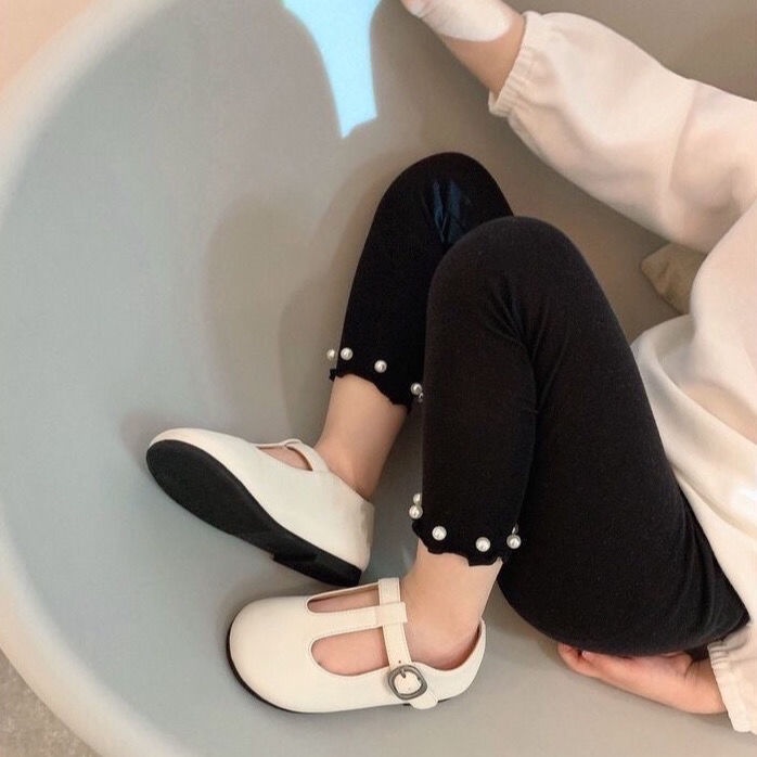 Quần Legging Lưng Cao Chất Liệu Co Giãn Thoải Mái Phong Cách Phương Tây Cho Bé Gái