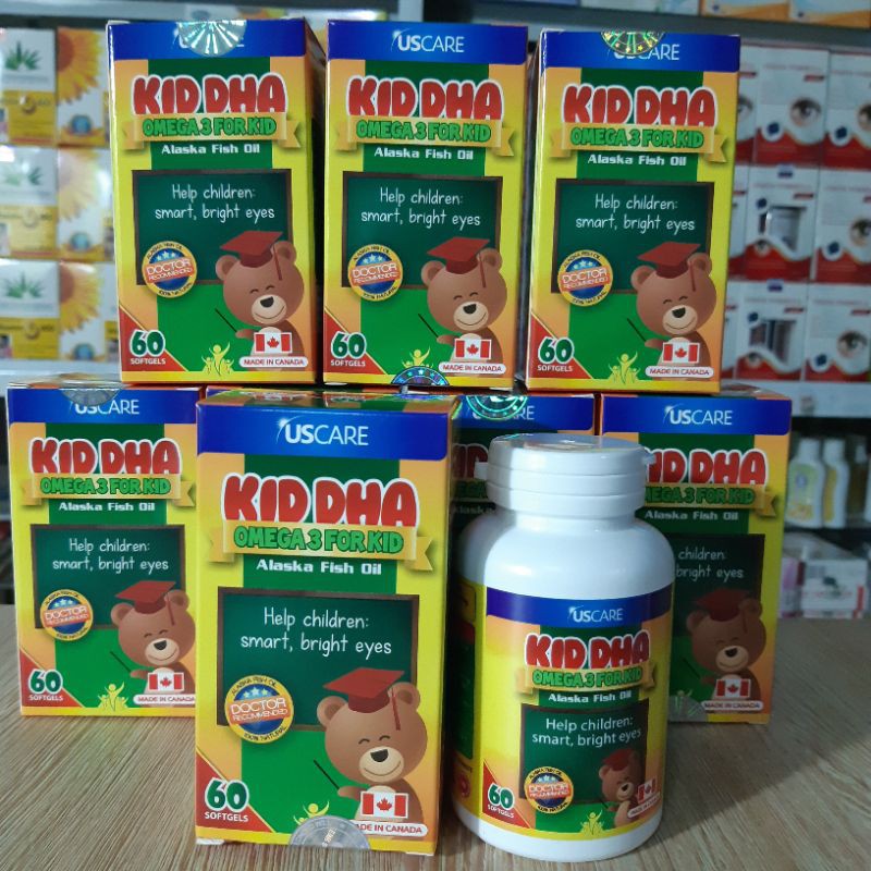 Viên uống KID DHA- OMEGA 3 cho bé giúp hỗ trợ trí não cho mắt sáng khỏe