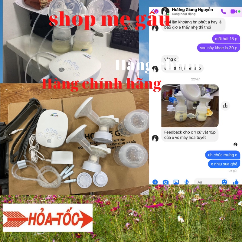 Máy hút sữa Avent Hoa Tuyết Like new