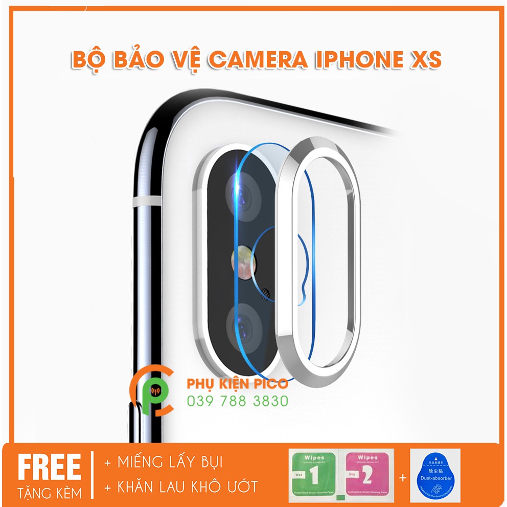 Bộ bảo vệ camera iphone xs – vòng bảo vệ và miếng dán camera iphone xs 2018