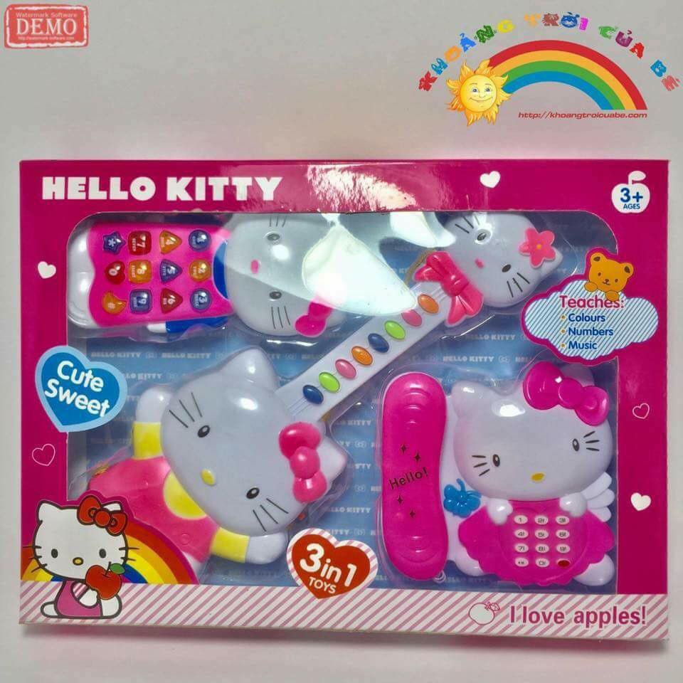 Bộ đàn Kitty, Doremon ( đồ chơi điện thoại +2 đàn)