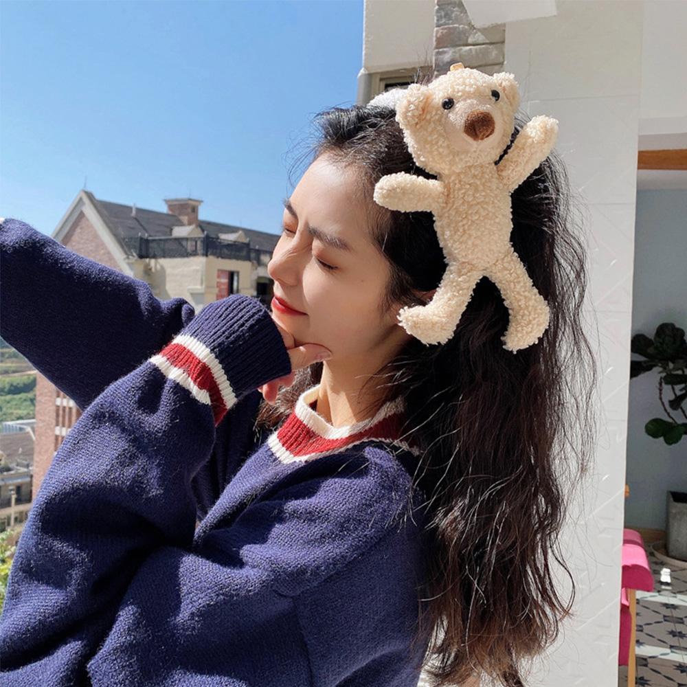 Dây Buộc Tóc Cao Su Co Giãn Hình Gấu Bông Đáng Yêu Thời Trang Cho Nữ