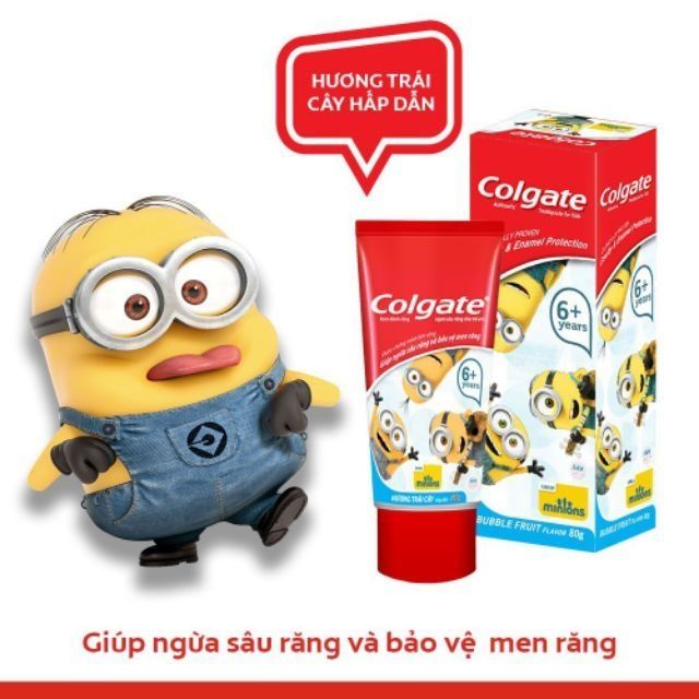 (80g)Kem đánh đánh răng Colgate trẻ em Minions(HSD 8/2021)