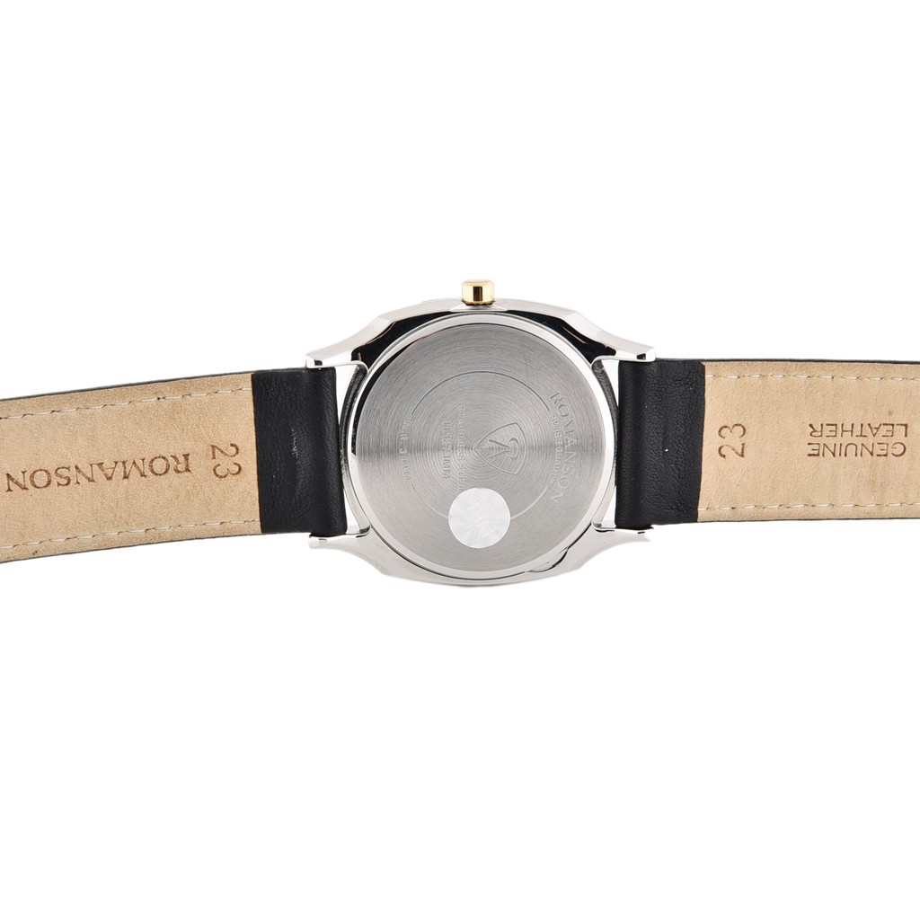Đồng hồ Romanson Sport Men Watch TL1271MCWH dây da nam bấm giờ thể thao kính chống xước máy Thụy Sĩ kim dạ quang cao cấp