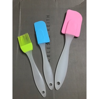 Set 3 Dụng cụ vét bột  phới spatula silicon, chổi quét silicon