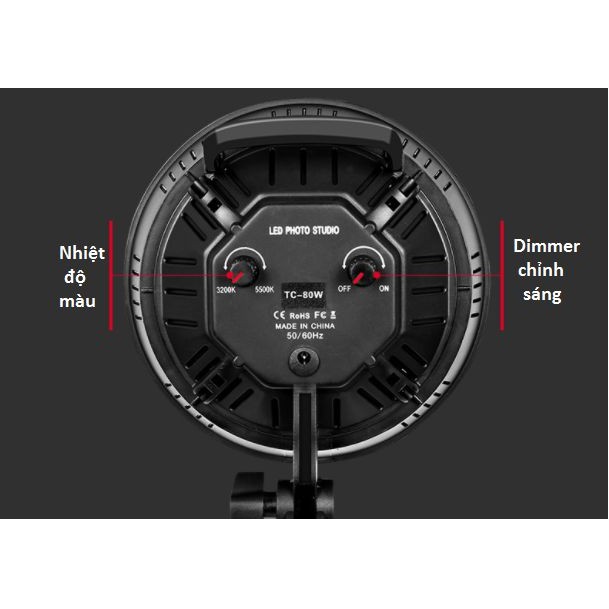 COMBO 2 ĐÈN LED STUDIO TC-80W