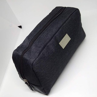 Ví Cầm Tay Hugo Boss Gray Black Toiletry Bag - Hàng Chính Hãng