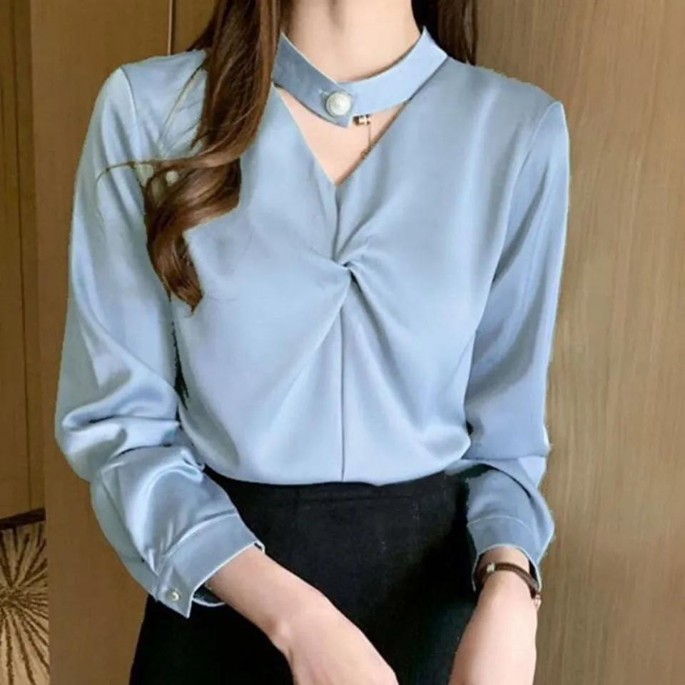 Áo Sơ nữ Mi Tay Dài Thời Trang Sang Trọng áo sơ mi nữ CS-09