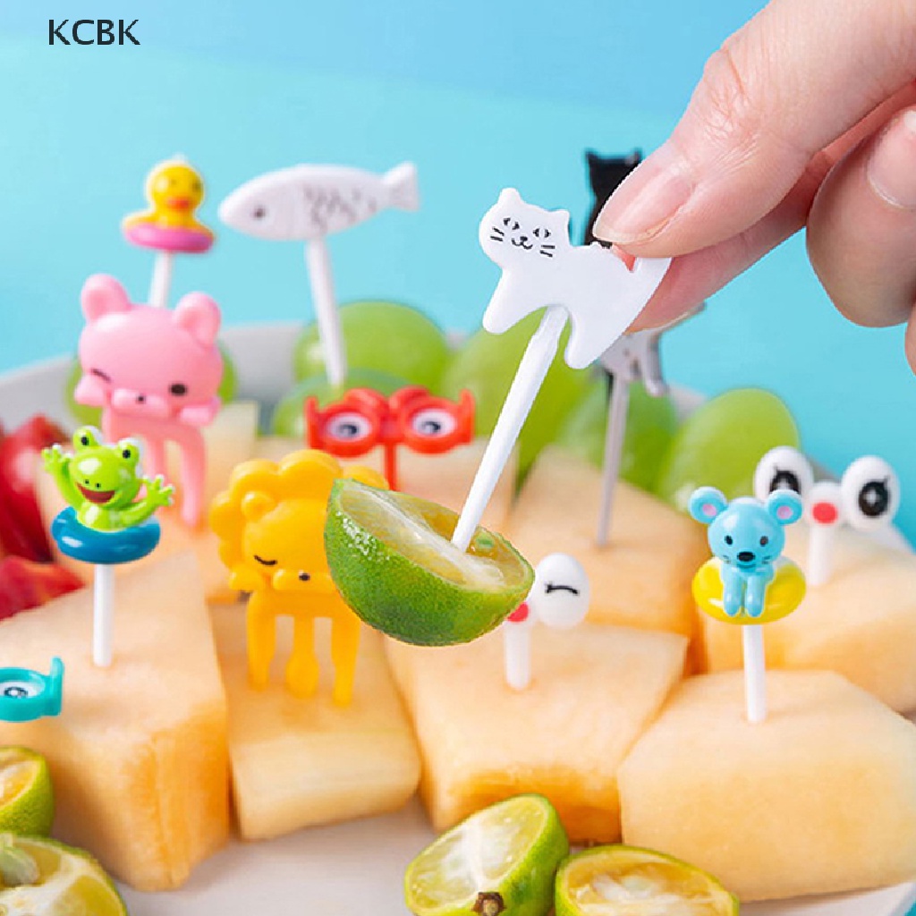 Nĩa Ăn Trái Cây Tráng Miệng Hình Động Vật Hoạt Hình Mini Cho Trẻ Em