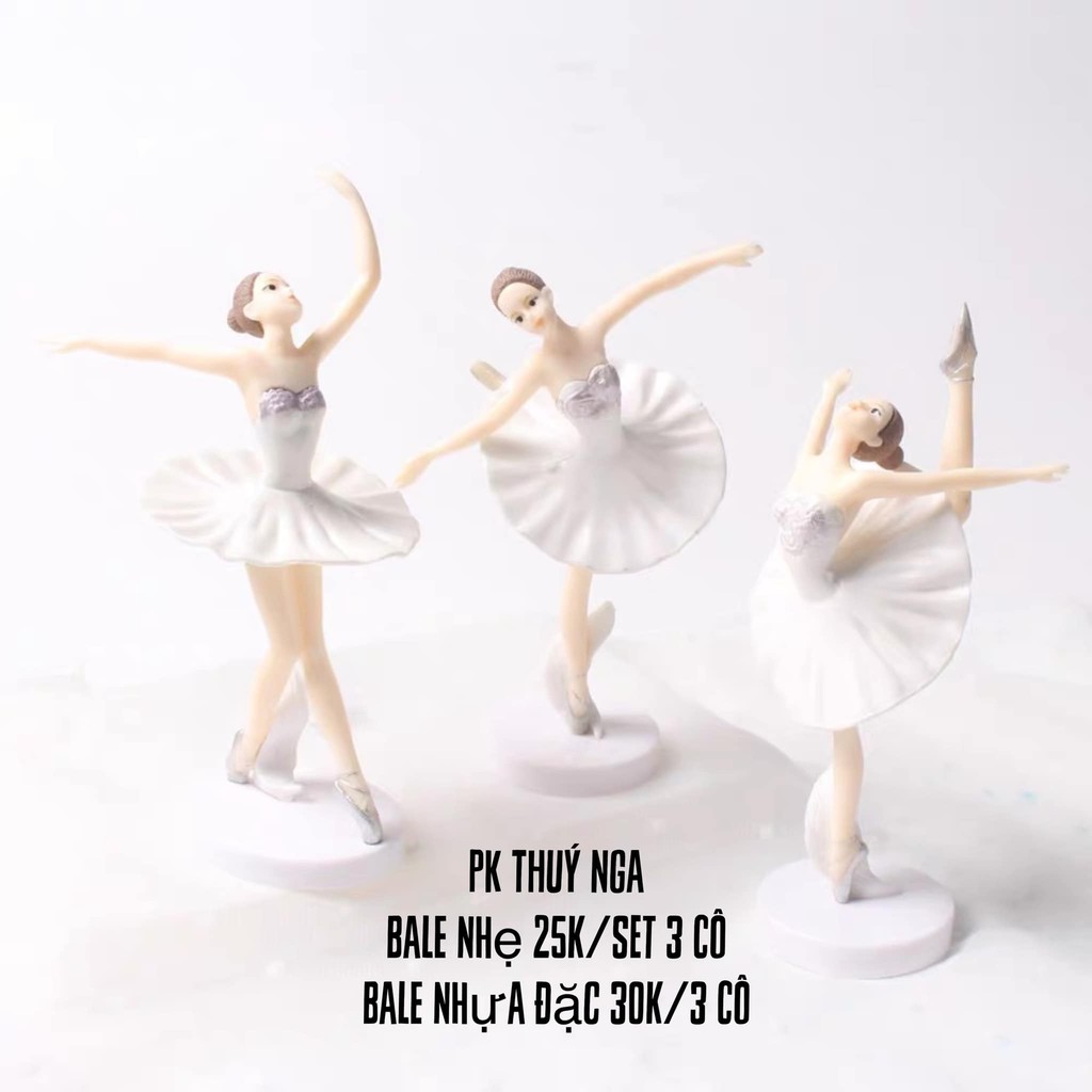 Set 3 cô gái bale nhựa nhẹ