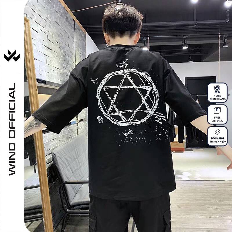 Áo thun tay lỡ Unisex W WIND form rộng nam nữ Ngẫu Nhiên thử sự may mắn oversize ulzzang | BigBuy360 - bigbuy360.vn