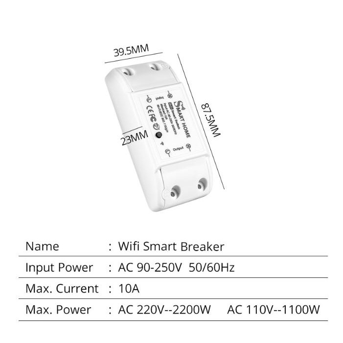 Bộ công tắc điều khiểu từ xa wifi công suất lớn 25A  1 công tắc smart life và 1 khởi động từ CHINT 25A
