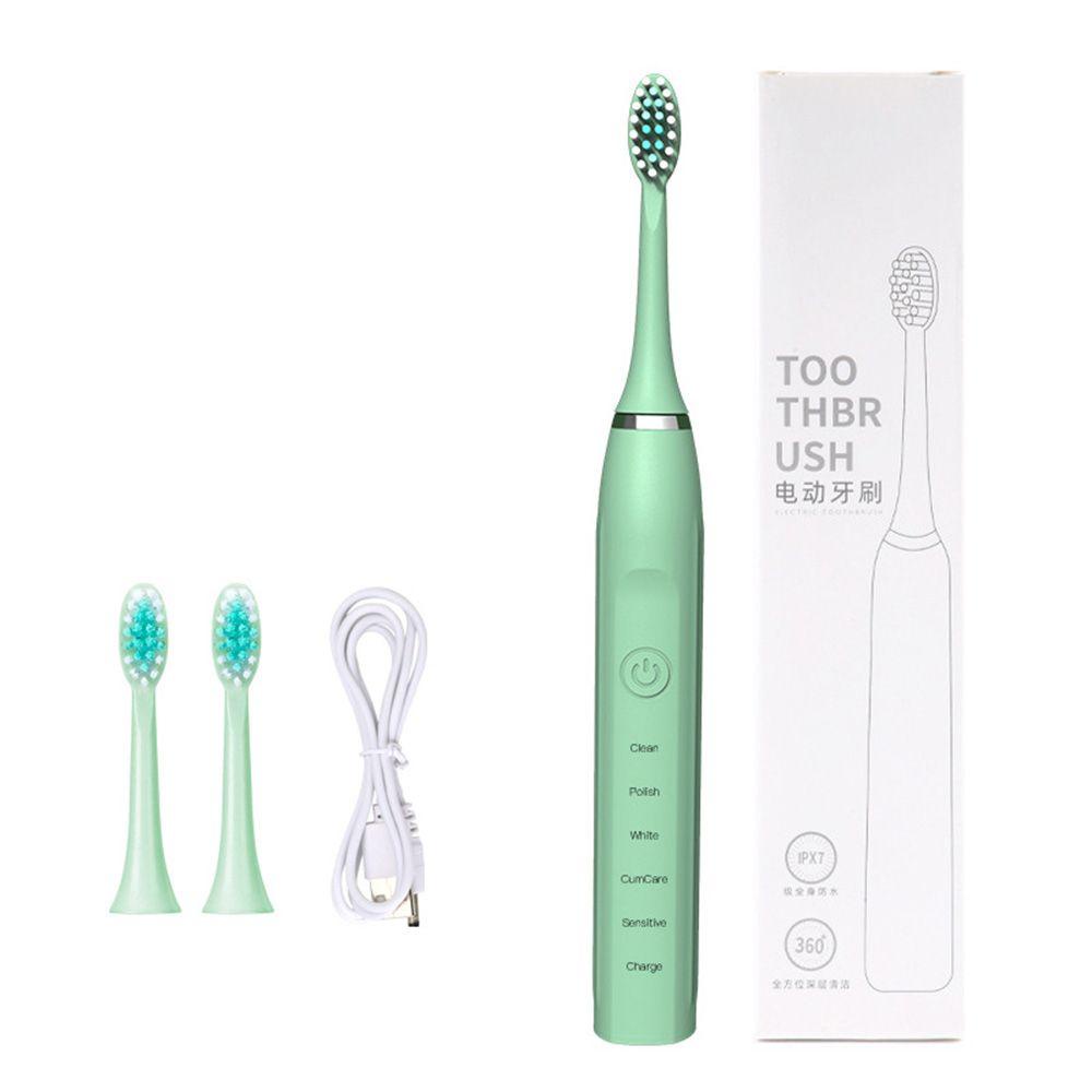 Bàn Chải Đánh Răng Điện OKDEALS 3 Đầu Chống Thấm Nước IPX7 5 Chế Độ Làm Sạch R
