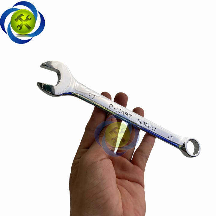 Cờ lê vòng miệng 17mm C-mart F0501-17 xi bóng