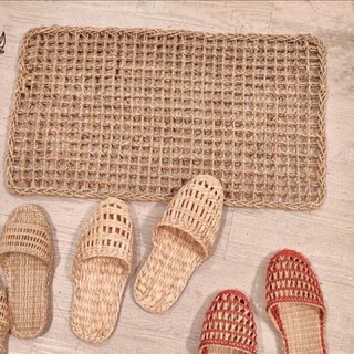 Thảm cói đan thưa (mẫu trơn) 40x60cm
