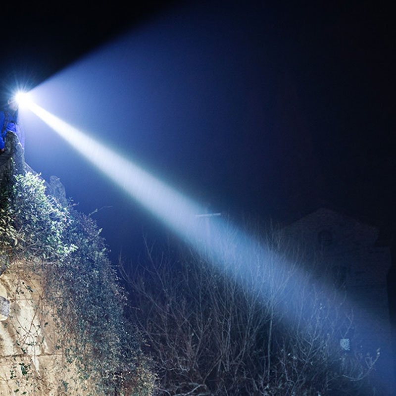 Đèn pin đội đầu siêu sáng chống nước chóa to 12cm pin đeo rời | Đức Hiếu Shop