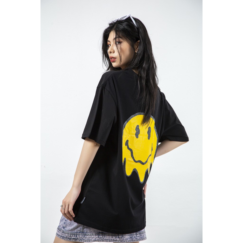 Áo Thun Tay Lỡ UNDER Smiley Hình In Mặt Cười Áo Phông Cotton Nam Nữ Unisex - Local Brand Streetwear Oversize Form Rộng | BigBuy360 - bigbuy360.vn