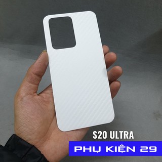 [Samsung S20/S20 Plus/S20 Ultra] Dán lưng 3D vân Cacbon - Carbon
