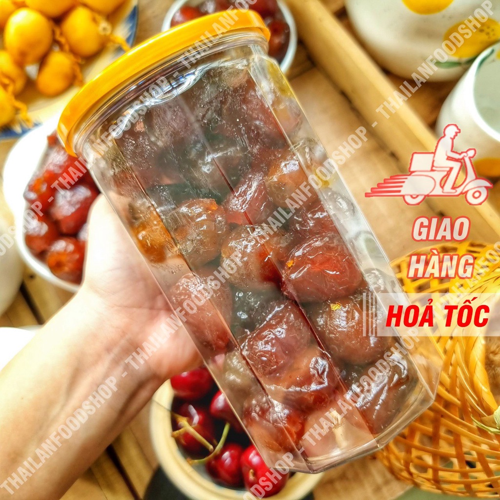 Táo Sấy Dẻo Thái Lan Đã Tách Hạt Lon 500gr