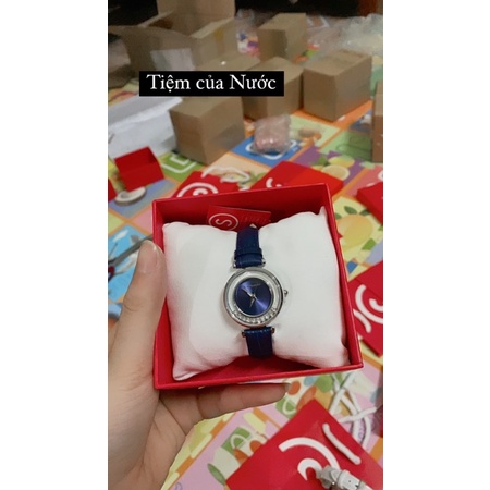 Đồng hồ thương hiệu sunlight nữ phiên bản đá xoay mặt xanh mã 98565