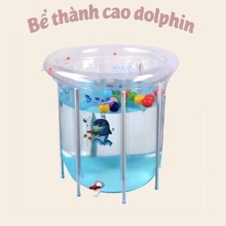 Bể bơi đứng , phao bơi thành cao Doctor Dolphin 80x80 (Tặng kèm phao, bơm,...)