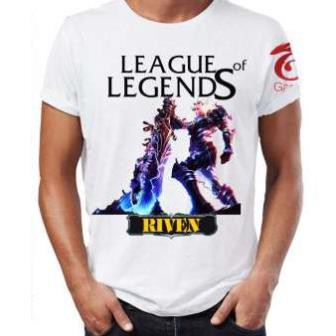 Áo thun Liên minh huyền thoại 3D Riven Skin Quán Quân LOLRIV01 (Trắng)