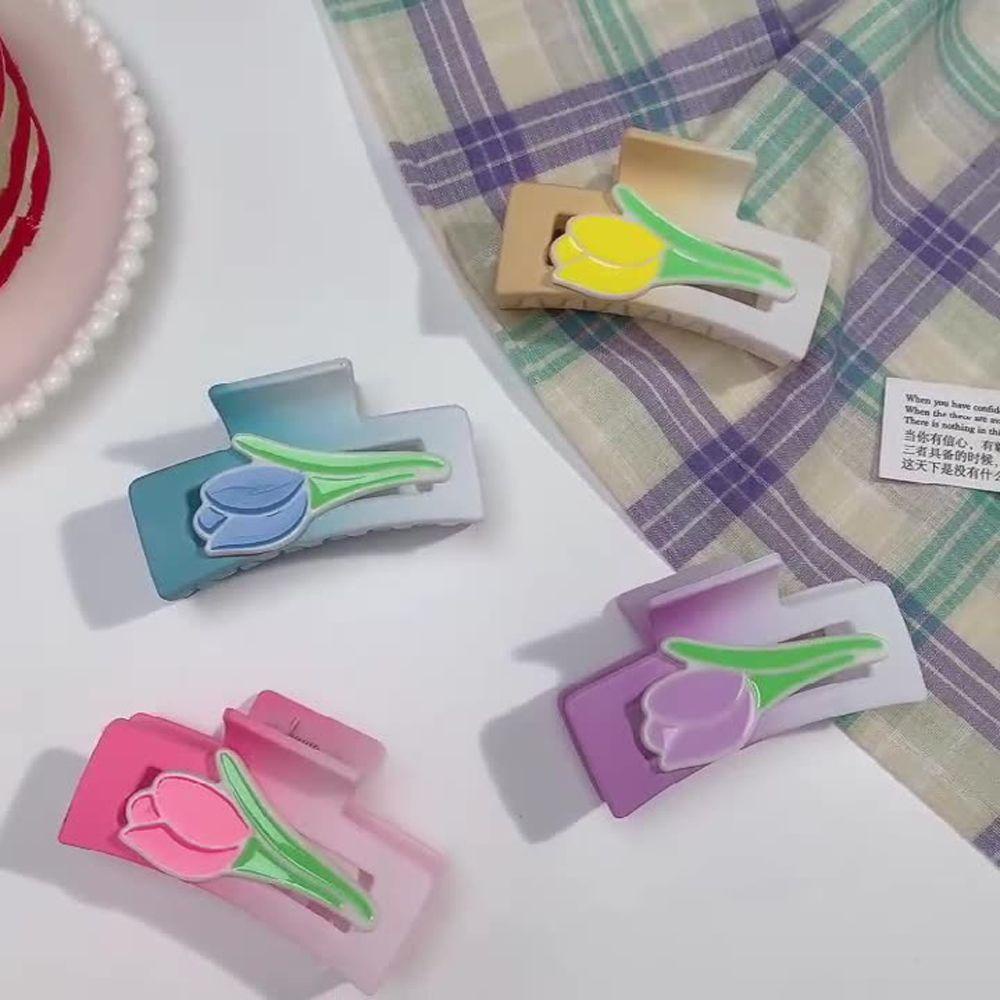 Kẹp Tóc Càng Cua Lớn Hình Hoa Thanh Lịch Dễ Thương Cho Nữ