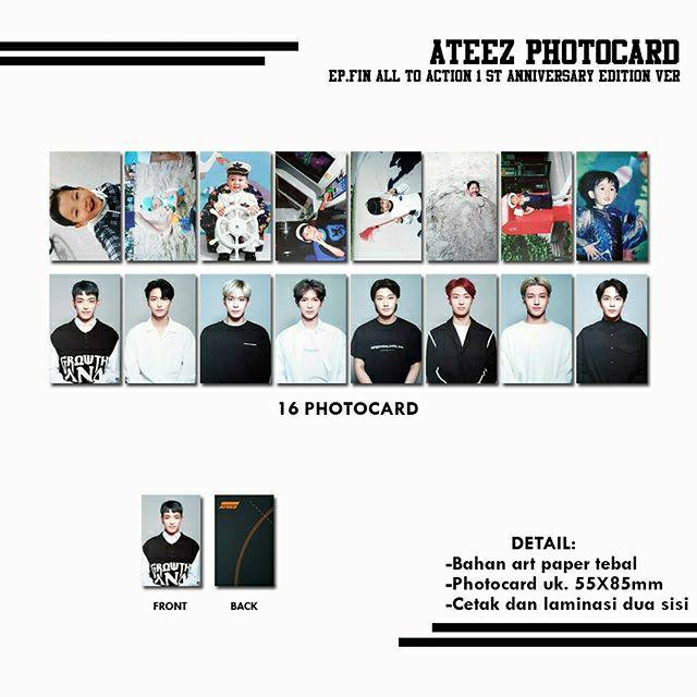 Thẻ Hình Nhóm Nhạc Ateez 1st