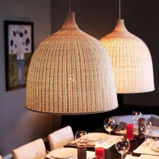 Tre VN Đèn tre đèn mây tre đèn thả mây tre, lồng đèn mây tre size 29*42cm - Xưởng sản xuất