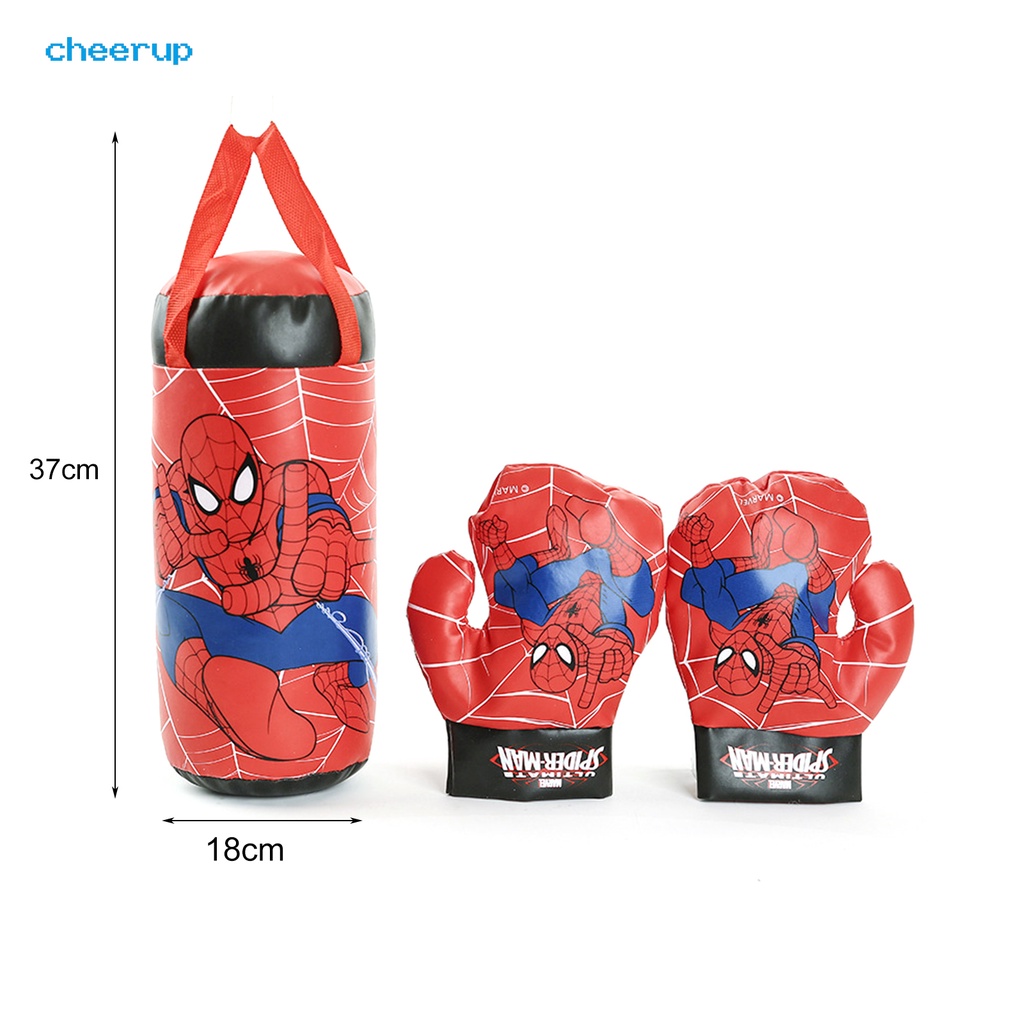 Bộ đồ chơi đấm giảm căng thẳng bằng PVC in hình Spiderman cho trẻ em