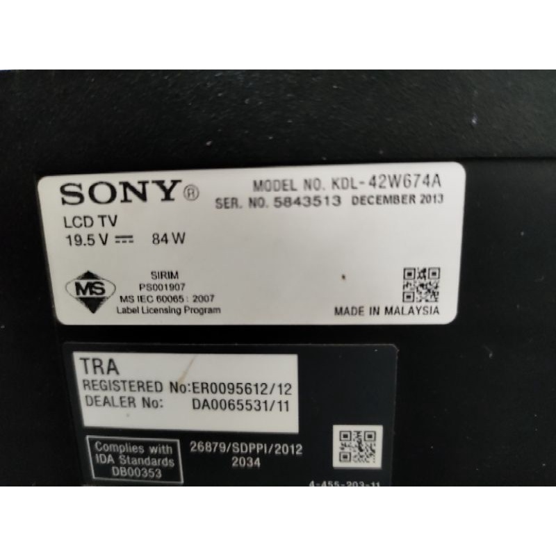 Cum phím khiển tivi sony KDL 42W674A