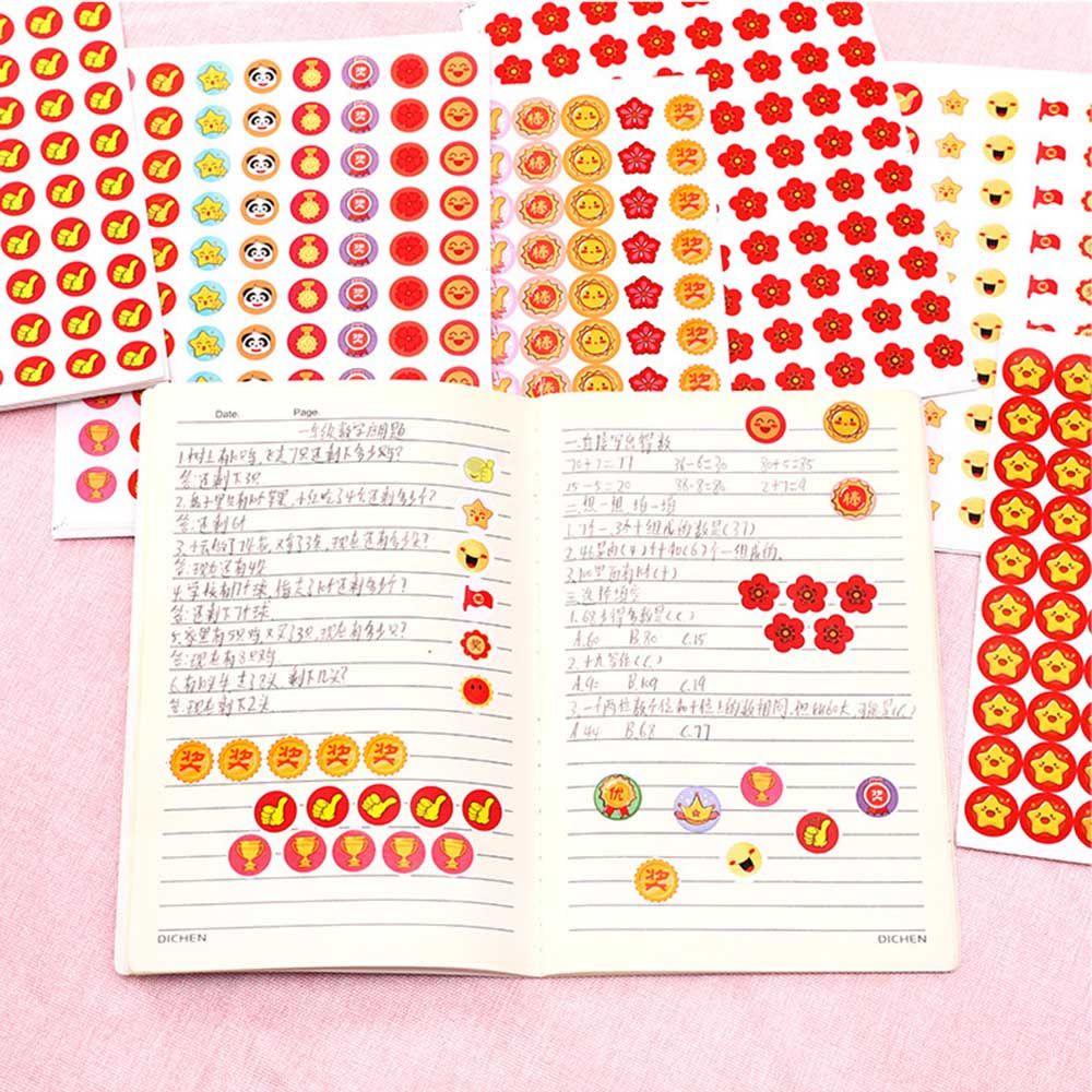 Set 10 Tấm Hình Dán Khen Thưởng DIY Đa Ứng Dụng Cho Nhà Giáo / Văn Phòng