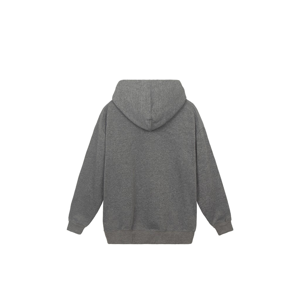 Áo Hoodie Thêu Logo Champion Sắc Nét Phía Trước-Chất Vải Nỉ Bông Cotton-Form Rộng Rãi Unisex Nam Nữ-Màu Xám Đậm