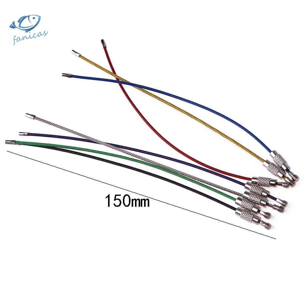 Set 7 Móc Khóa Dây Thừng Bằng Thép Không Gỉ EDC