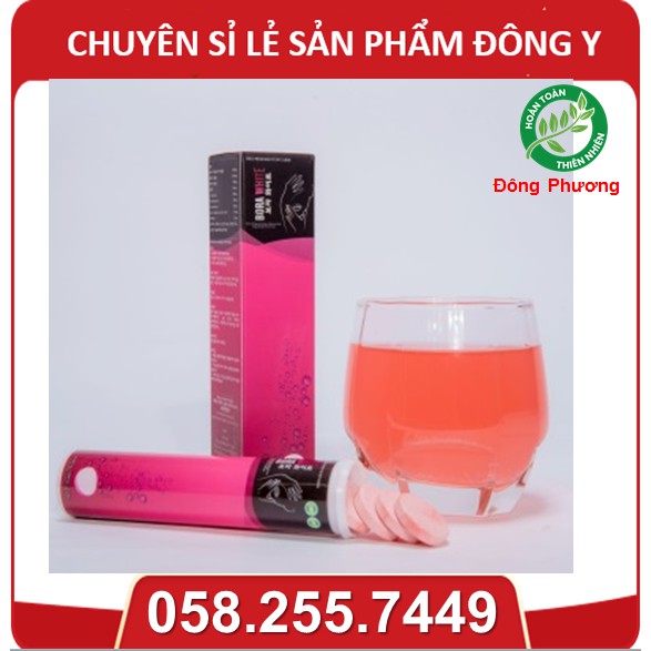 Viên sủi trắng da mờ nám Bora White